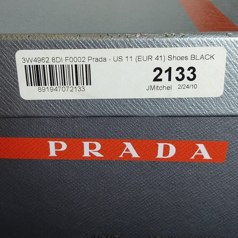 🖤♥️PRADA♥️🖤Lug Sole High Heel Black Deerskin Boot, size 41 (US 11), 🆕 - Picture 15 of 16
